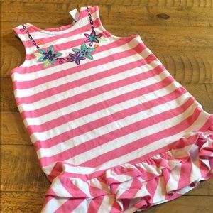 Hartstrings dress tunic size 5 cute pink stripe